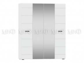 НЭНСИ NEW Шкаф 4-створчатый (Белый глянец холодный/белый) в Ревде - revda.mebel-74.com | фото